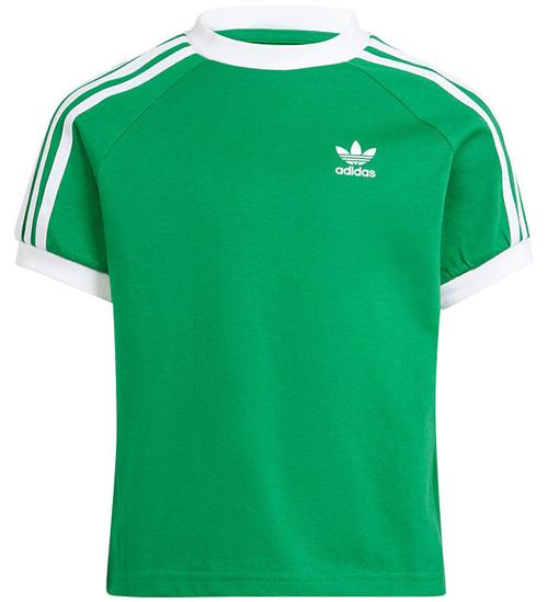 adidas Originals T-shirt - 3 Stripes - Grøn/Hvid