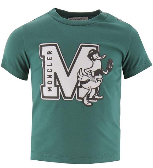 Moncler T-shirt - Grøn/Hvid m. Print
