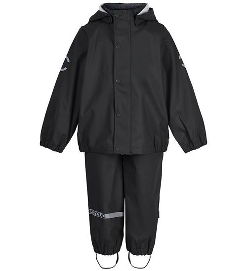 Mikk-Line Regntøj m. Seler - PU - Recycled - Black