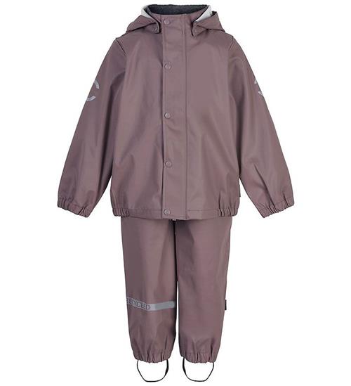 Mikk-Line Regntøj m. Seler - PU - Recycled - Twilight Mauve