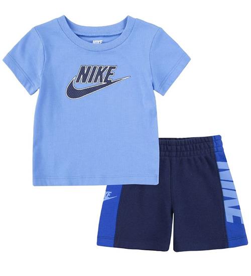 Nike Shortssæt - T-shirt/Shorts - Amplify - Midnight Navy
