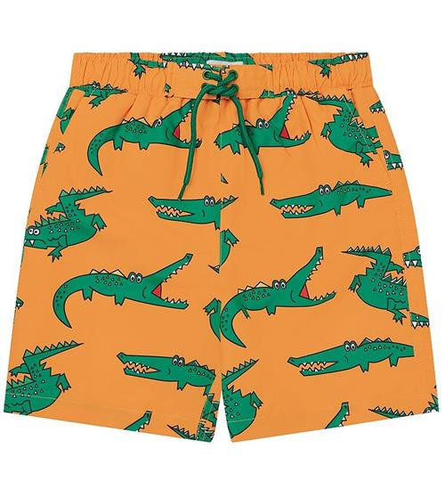 Se Stella McCartney Kids Badeshorts - Orange/Grøn m. Krokodiller ved KidsWorld