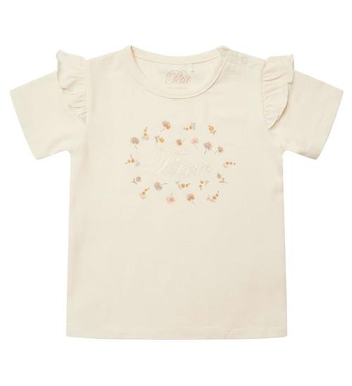 Petit by Sofie Schnoor T-shirt - Penelope - Off White m. Blomste