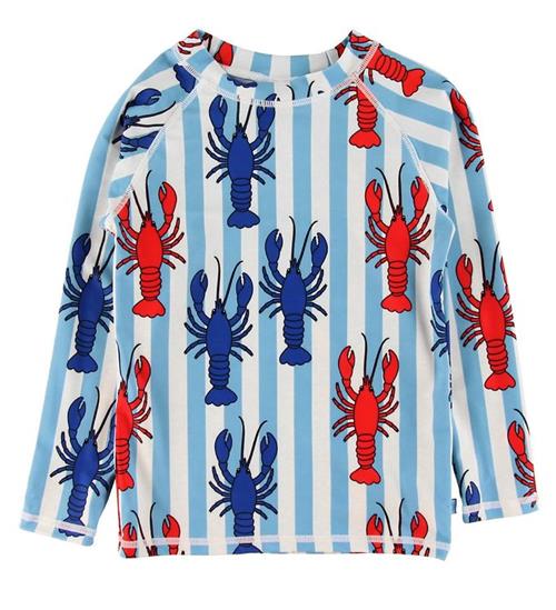 Småfolk Badebluse - UV50+ - Blå/Hvid m. Krebs