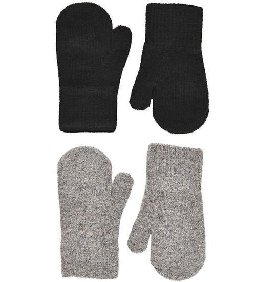 CeLaVi Luffer - Uld/Nylon - 2-pak - Sort/Gråmeleret