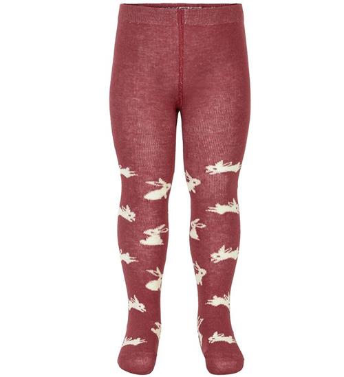 Minymo Strømpebukser - Roan Rouge m. Kaniner