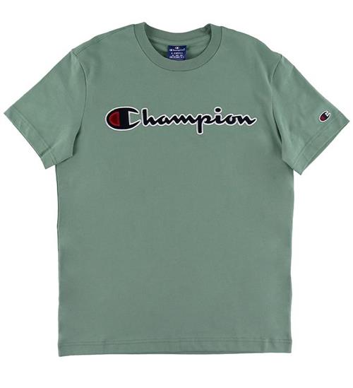 Champion Fashion T-shirt - Støvet Grøn m. Logo