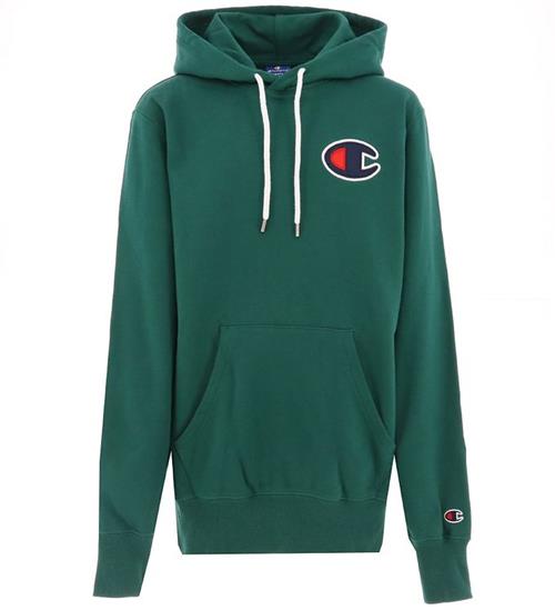 Champion Fashion Hættetrøje - Mørkegrøn m. Logo