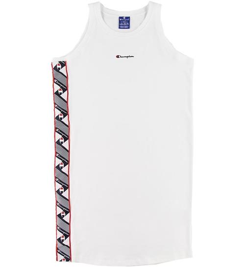 Champion Fashion Kjole u/æ - Hvid m. Stribe