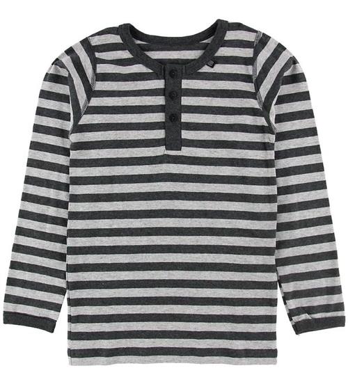 Say-So Bluse m. Knapper - Gråstribet
