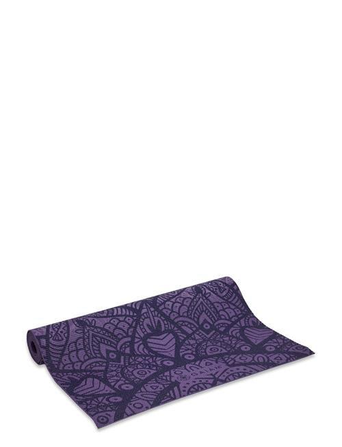 Purple Lattice Yoga Mat 4Mm Classic Printed Gaiam Purple