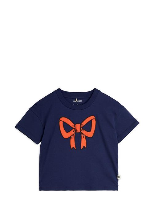 Bow Application Ss Tee Mini Rodini Navy