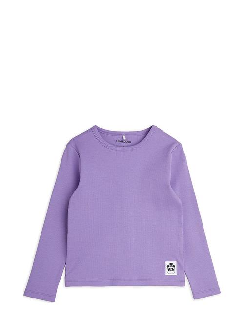 Solid Rib Ls Tee Mini Rodini Purple
