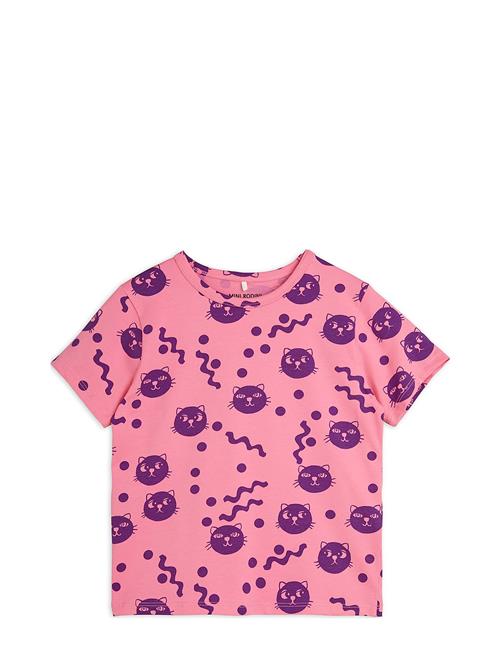 Squiggly Cats Aop Ss Tee Mini Rodini Pink