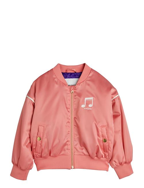 Note Chenille Satin Baseball Jacket Mini Rodini Pink