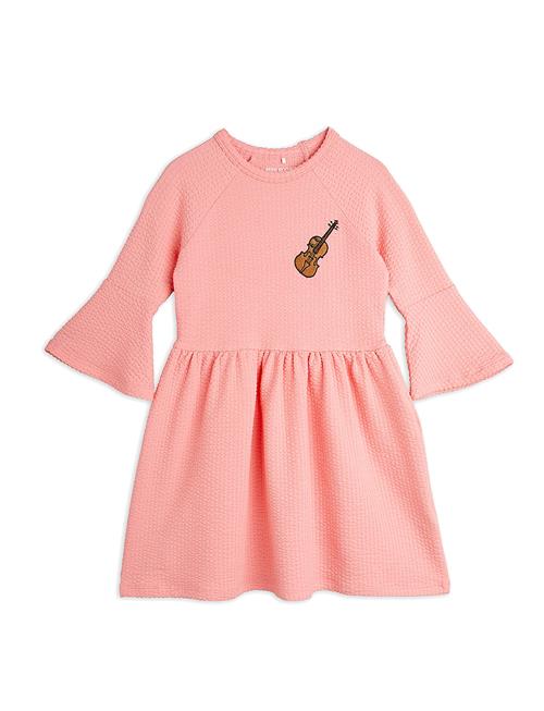 Violin Emb Ls Dress Mini Rodini Pink