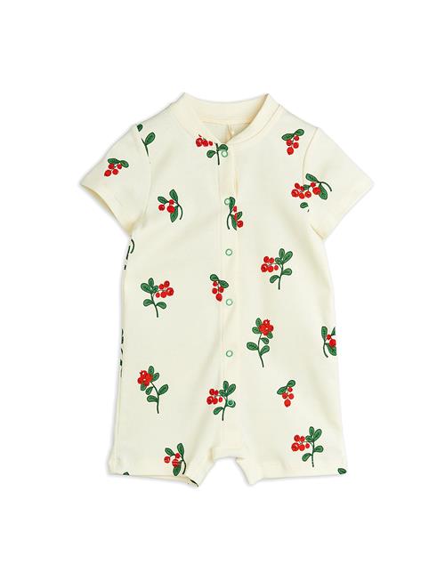 Lingonberries Aop Baby Summersuit Mini Rodini Cream