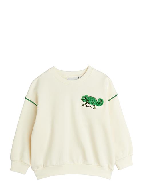 Lizard Chenille Sweatshirt Mini Rodini White