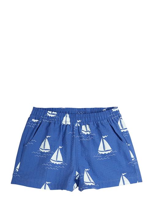 Sailing Boats Aop Woven Shorts Mini Rodini Blue