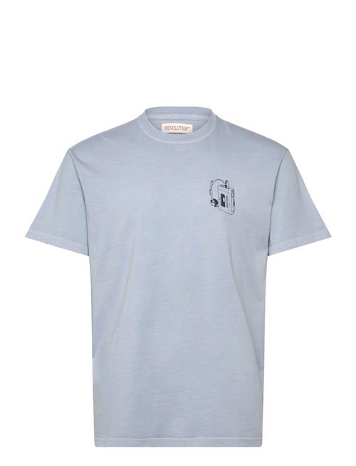Printed T-Shirt Revolution Blue