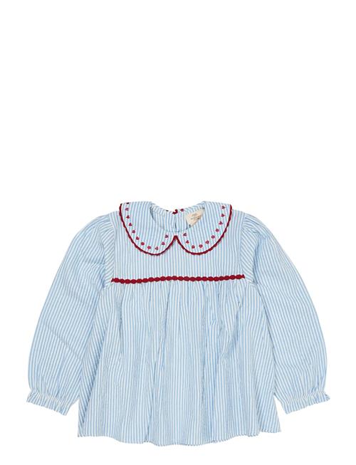 Seersucker Ls Tunic W. Hearts Copenhagen Colors Blue