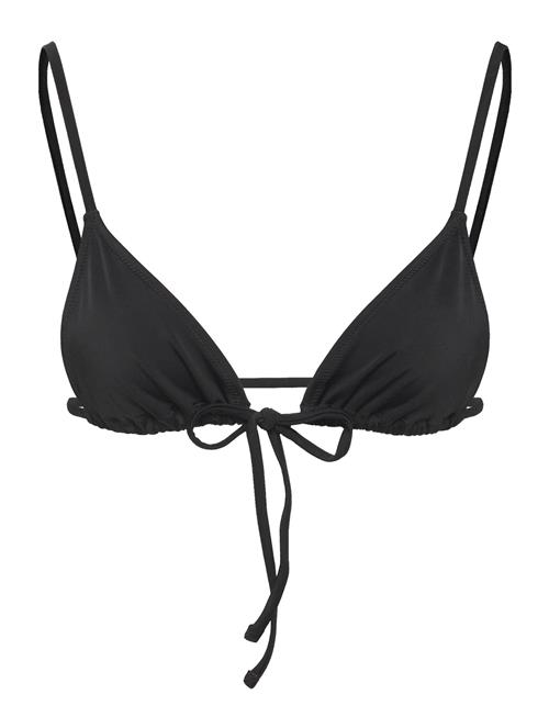 Shiny Triangle Bikini Top Weekday Black