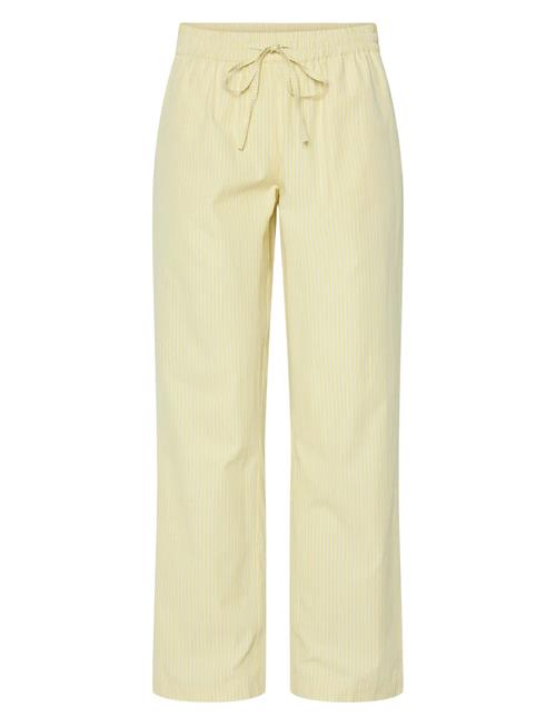 Pcfemme Hw Straight Pants Wvn D2D Pieces Yellow