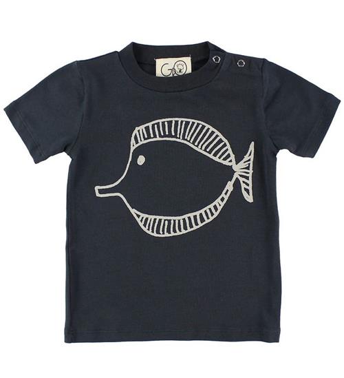 Gro T-shirt - Norr - Stålgrå m. Fisk