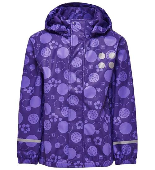LEGOÂ® Wear Regnjakke - Lilla m. Print