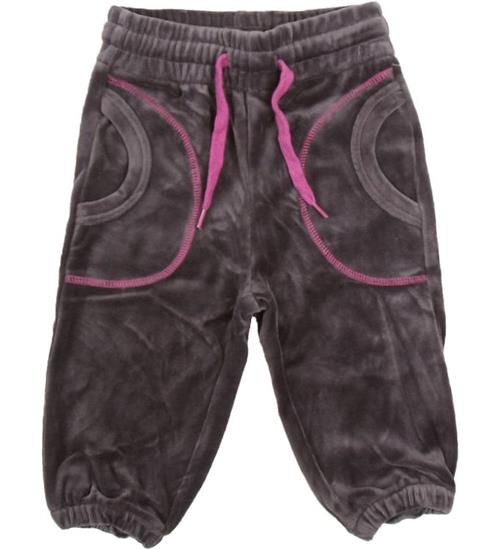 Katvig Velourbukser - Grå m. Fuchsia