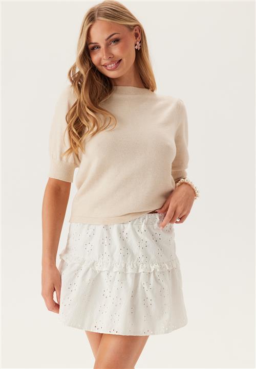 VILA Viril S/S BOW DETAIL KNIT TOP