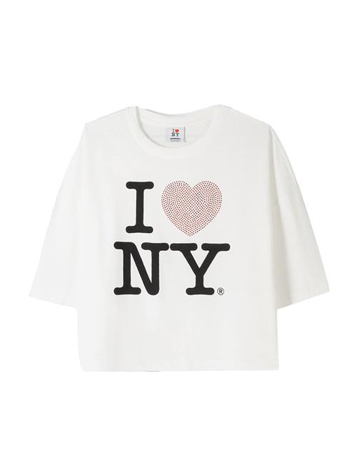 Bershka Shirts  carminrød / sort / hvid