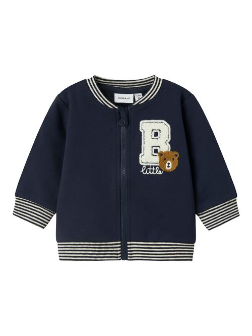 NAME IT Sweatjakke 'NBMKiddy'  navy / hvid