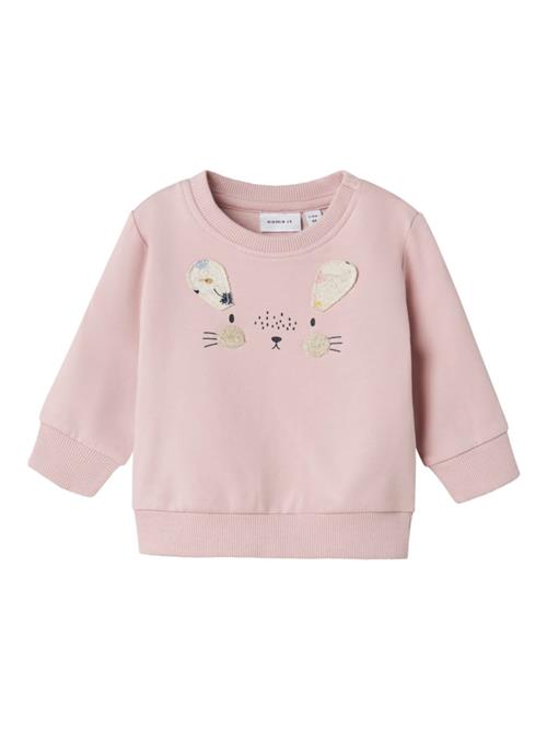 NAME IT Sweatshirt 'NBFKLEO'  kit / lysviolet / sort / hvid