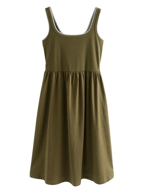 Next Kjole  khaki / hvid
