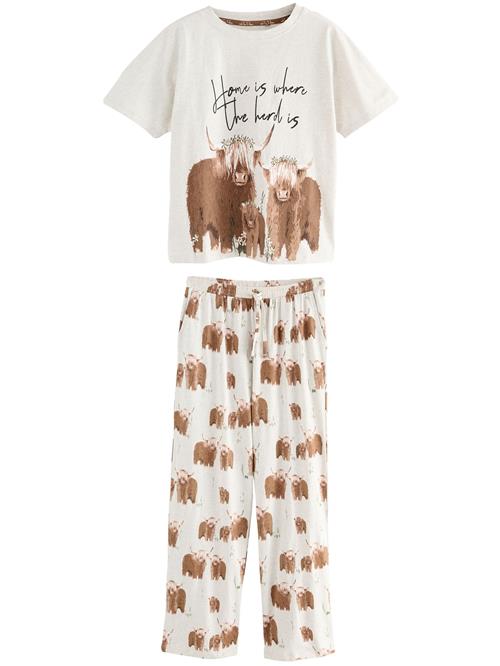 Se Next Pyjamas  umbra / lysegrå / sort ved About You