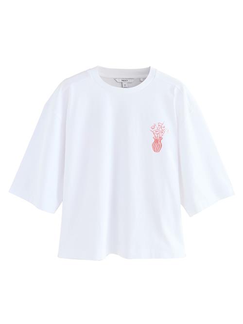 Next Oversized bluse  grøn / lyserød / knaldrød / hvid