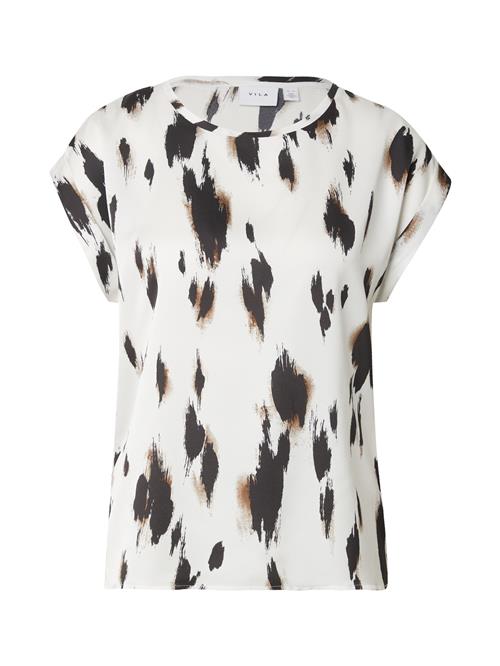 VILA Bluse 'VIEllette'  ecru / brun / sort