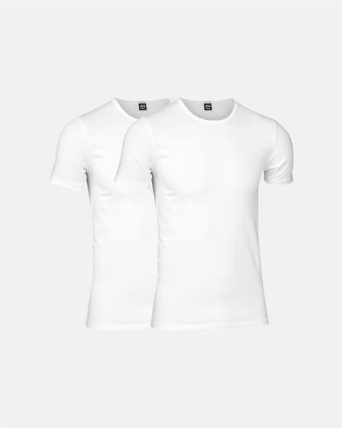 2-pak t-shirt o-hals | bomuld | hvid