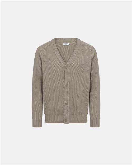 Cardigan med knapper | Bomuld | Sand