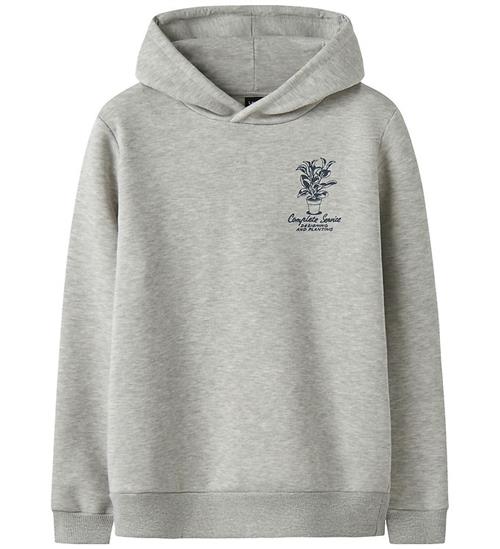 LMTD Hættetrøje - NlmKlant - Light Grey Melange/Pageant Blue
