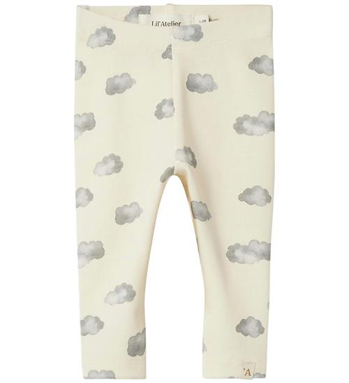 Lil Atelier Leggings - NbnLayo - Noos - Turtledove/BLUE CLOUD