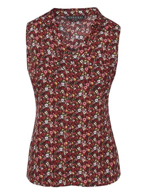 KOROSHI Bluse  blandingsfarvet / mørkerød