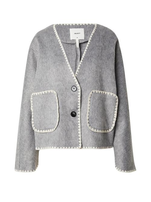 OBJECT Cardigan 'Lola'  grå / hvid
