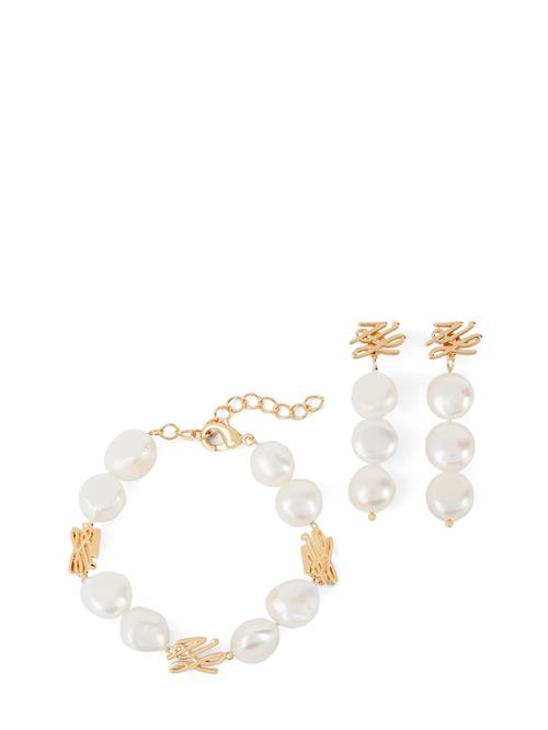 Karl Lagerfeld Smykkesæt 'AUTOGRAPH PEARLS'  guld / hvid