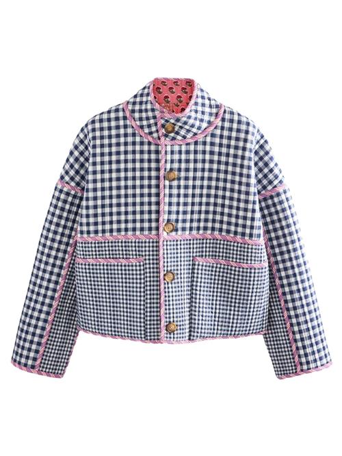 Next Overgangsjakke  navy / lys pink / mørkerød / hvid
