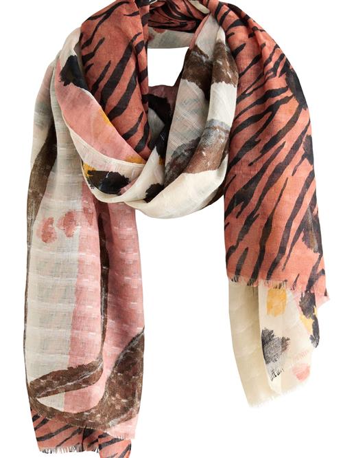 Next Sjal  beige / mørkegrå / orange / pink
