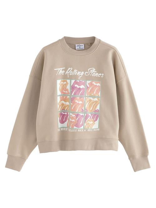 Next Sweatshirt 'Rolling Stones License Summer Pastels'  sand / pastelorange / pink / hvid