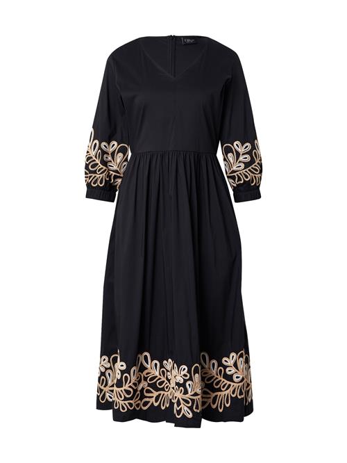 Se s.Oliver BLACK LABEL Kjole  camel / lysebeige / sort ved About You