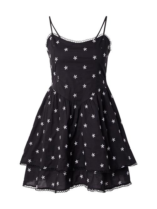 Gina Tricot Kjole  sort / hvid